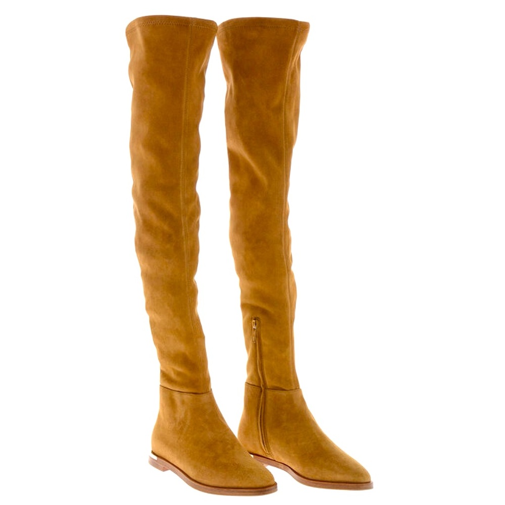 Jimmy Choo Palina Stretch Suede Over Knee Boots Sz 38